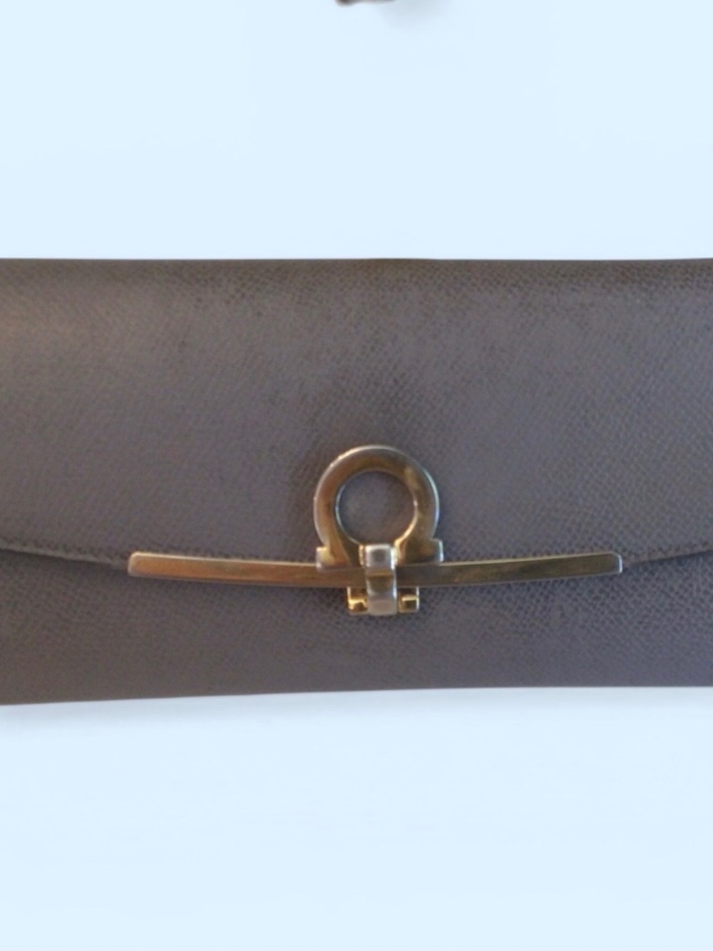 Salvatore Ferragamo Gray Gancini Hardware Wallet